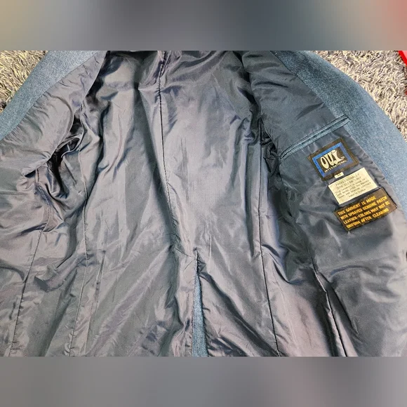 NWT VTG 70s OU.I International Denim And Leather Suit Jacket Blazer Size 44 - Picture 7 of 10